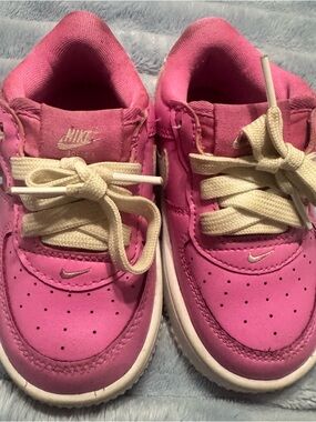 Nike Force 1 Low EasyOn Toddlers Size 7C Pink Shoes Sneakers FN0236-600 Low Top